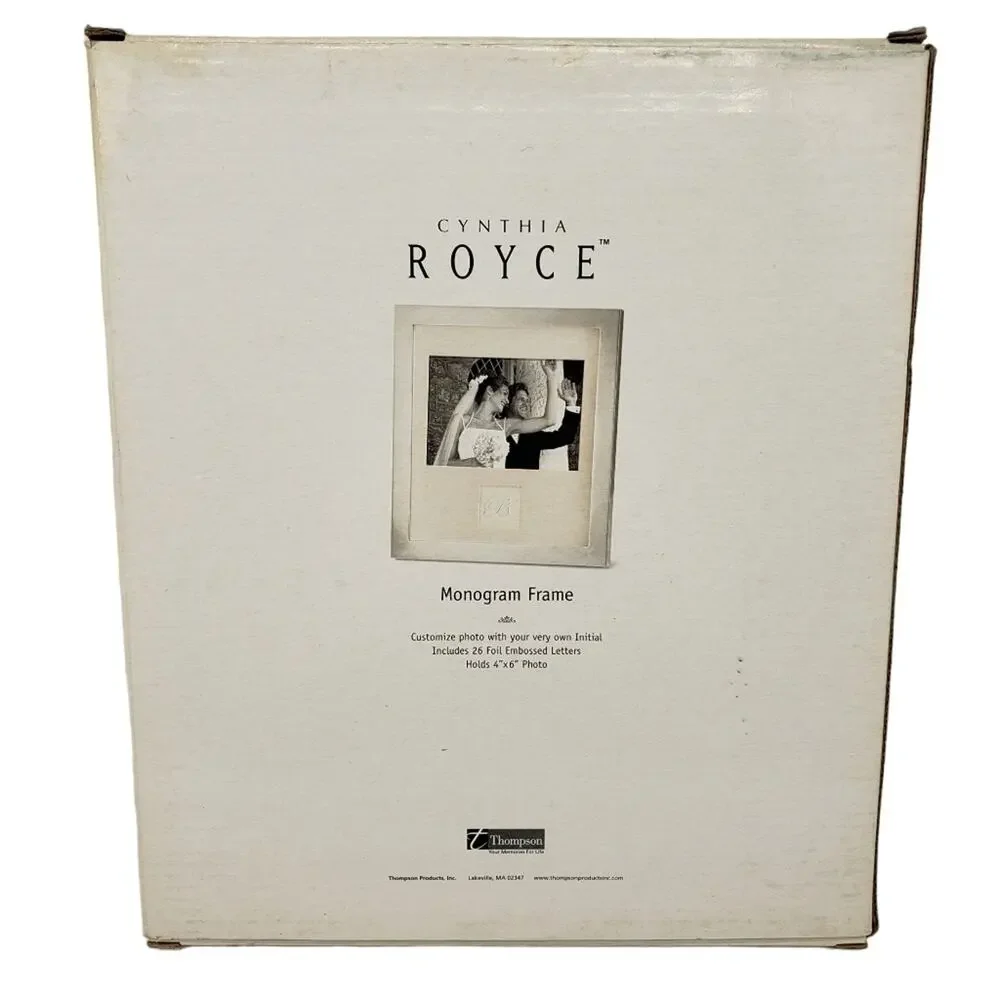 Cynthia Royce Silver Toned Monogramed Picture Frame